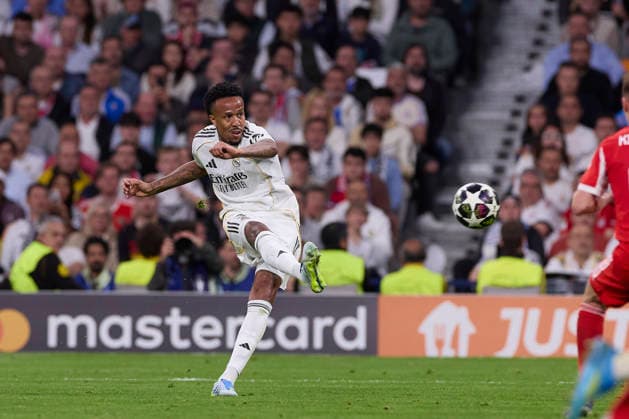 April 7, 2026, Madrid, Spain: Eder Militao of Real Madrid CF is seen in action during the UEFA Champions League 2025 2026 quarter-finals first leg football match between Real Madrid CF and FC Bayern Munchen at Santiago Bernabeu stadium. Final score Real Madrid CF 1:2 FC Bayern Munchen Madrid Spain - ZUMAs197 20260407_aaa_s197_240 Copyright: xFedericoxTitonex