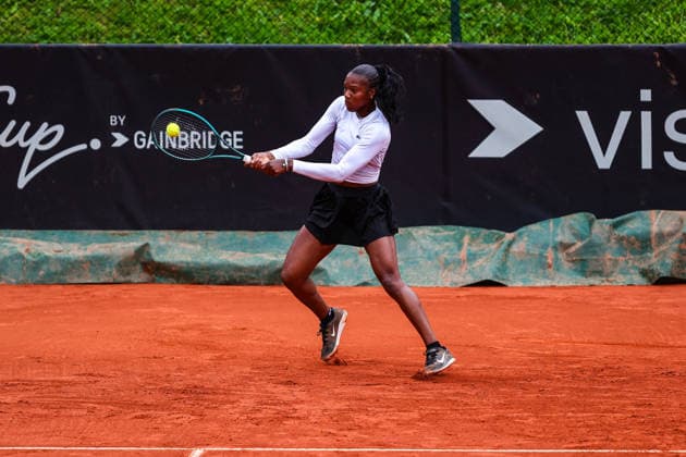 Billie Jean King Cup - Day 1 Noma Noha Akugue of Germany competes in the Billie Jean King Cup play-offs women s singles match against Matilde Jorge of Portugal on day one of the Billie Jean King Cup play-offs at Clube de Tenis do Jamor in Lisbon, Portugal, on April 7, 2026. Lisbon Lisboa Portugal  Copyright: xMiguelxReisx originalFilename:reis-notitle260407_npbpB.jpg