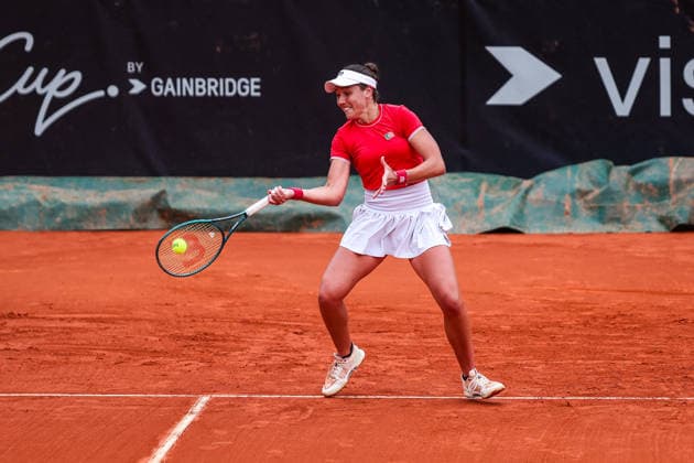 Billie Jean King Cup - Day 1 Matilde Jorge of Portugal competes in the Billie Jean King Cup play-offs women s singles match against Noma Noha Akugue of Germany on day one of the Billie Jean King Cup play-offs at Clube de Tenis do Jamor in Lisbon, Portugal, on April 7, 2026. Lisbon Lisboa Portugal  Copyright: xMiguelxReisx originalFilename:reis-notitle260407_npYly.jpg