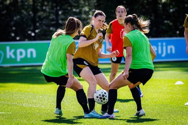 ZEIST , 08-04-2026 , KNVB Campus , Season 2025 2026 , Dutch UEFA qualification (women) football , training session dutch national team, Nationalteam women , picture shows Liz Rijsbergen Training Oranje Women 8-4-2026  x202912617x Copyright:
