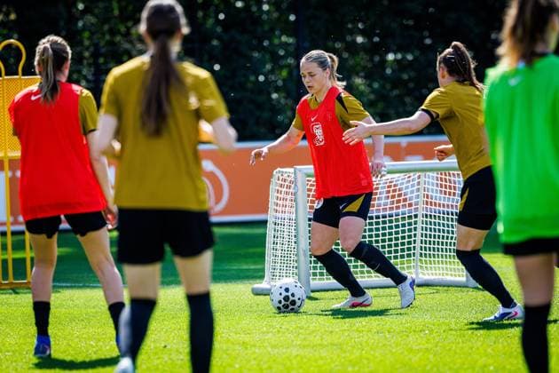 ZEIST , 08-04-2026 , KNVB Campus , Season 2025 2026 , Dutch UEFA qualification (women) football , training session dutch national team, Nationalteam women , picture shows Wieke Kaptein Training Oranje Women 8-4-2026  x202912625x Copyright: