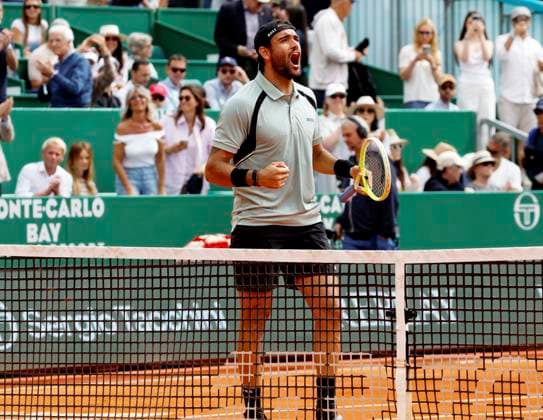 Monte-Carlo Rolex Master Tennis PHOTOPQR NICE MATIN Dylan Meiffret ; Roquebrune Cap-Martin ; 08 04 2026 ; 119e edition du Rolex Monte-Carlo Masters de Tennis. Matchs du 5e jour. ICI : Matteo Berrettini remporte son match contre Daniil Medvedev Rolex Monte-Carlo Masters at Monte-Carlo Country Club on April 8, 2026 in Monte-Carlo.Rolex Monte-Carlo Roquebrune Cap-Martin France  Copyright: xPHOTOPQR NICExMATIN MAXPPPxDylanxMeiffretx 20260408NIM8713 20260408NIM8713
