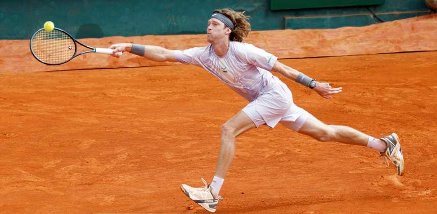 Monte-Carlo Rolex Master Tennis PHOTOPQR NICE MATIN Dylan Meiffret ; Roquebrune Cap-Martin ; 08 04 2026 ; 119e edition du Rolex Monte-Carlo Masters de Tennis. Matchs du 5e jour. ICI : Andrei Rublev (ici sur la photo) perd son match contre Zizou Bergs Rolex Monte-Carlo Masters at Monte-Carlo Country Club on April 8, 2026 in Monte-Carlo.Rolex Monte-Carlo Roquebrune Cap-Martin France  Copyright: xPHOTOPQR NICExMATIN MAXPPPxDylanxMeiffretx 20260408NIM8715 20260408NIM8715