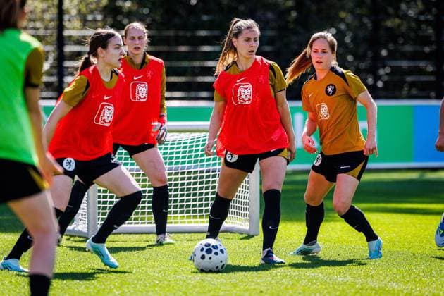 ZEIST , 08-04-2026 , KNVB Campus , Season 2025 2026 , Dutch UEFA qualification (women) football , training session dutch national team, Nationalteam women , picture shows Training Oranje Women 8-4-2026  x202913147x Copyright: