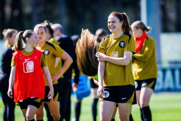 ZEIST , 08-04-2026 , KNVB Campus , Season 2025 2026 , Dutch UEFA qualification (women) football , training session dutch national team, Nationalteam women , picture shows Liz Rijsbergen Training Oranje Women 8-4-2026  x202913154x Copyright: