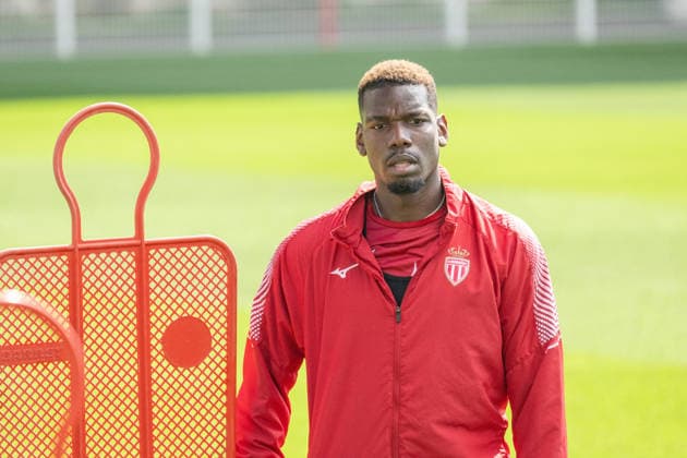 Football, France, AS Monaco, Training with Paul Pogba