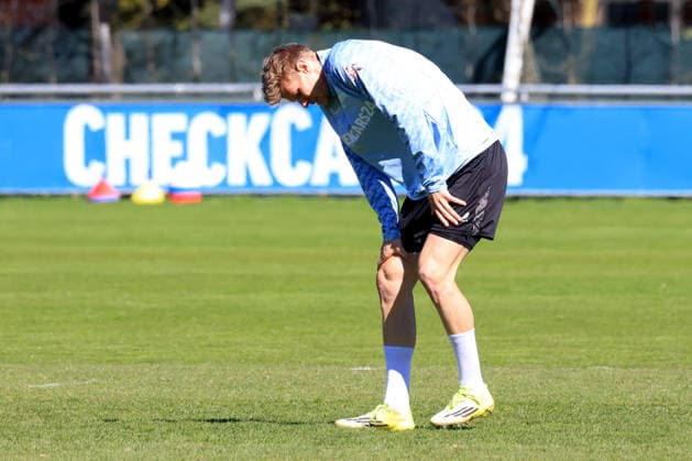 DEU, DFL, 2 FBL Hertha BSC, Training, 08 04 2026, Sportforum, Berlin, DEU, DFL, 2 FBL Hertha BSC, Training, im Bild Luca Schuler Hertha BSC Berlin 18 DFL regulations prohibit any use of Photographs as image sequences and or quasi video nordphotoxGmbHx xEngler nph00076