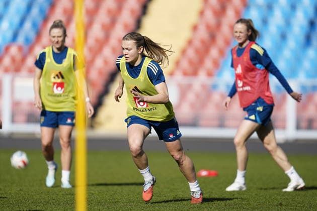 Football, Women, Sweden national team, Training
