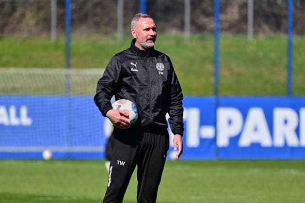 08 04 2026, Football, Men, 2 BL, Season 2025 2026, Training Holstein Kiel Coach Tim Walter Kiel Kiel, Projensdorf Projensdorf, Training ground Schleswig Holstein Germany