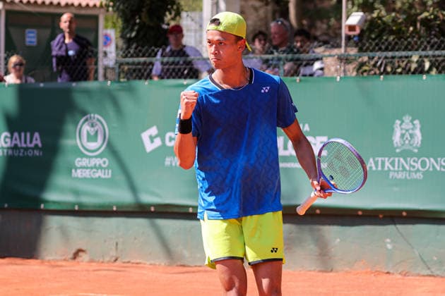 Rei SAKAMOTO (JPN) during ATP, Tennis Herren Challenger Monza, International Tennis match in Monza, Italy, April 08 2026  Copyright: xRobertaxCorradin IPAxSportx xipa-agency.netx xx IPA_73828282 IPA_Agency_IPA73828282