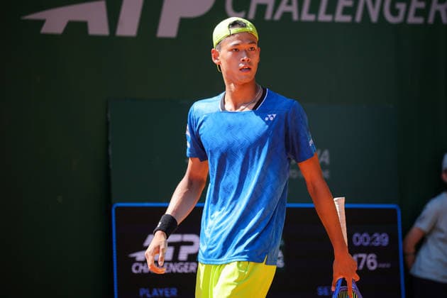 Rei SAKAMOTO (JPN) during ATP, Tennis Herren Challenger Monza, International Tennis match in Monza, Italy, April 08 2026  Copyright: xRobertaxCorradin IPAxSportx xipa-agency.netx xx IPA_73828283 IPA_Agency_IPA73828283