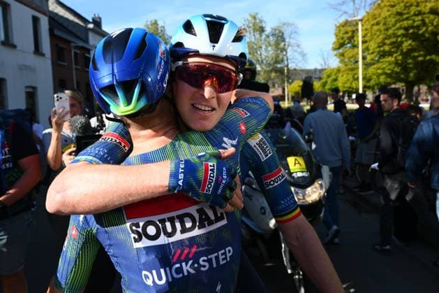 Scheldeprijs 2026 Cycling Race SCHOTEN, BELGIUM - APRIL 08 : Merlier Tim (BEL) of Soudal Quick Step win the 114th edition of Scheldeprijs an UCI ProSeries 1.Pro one day cycling road race for Men Elite of 205 km with start in Terneuzen and finish in Schoten on April 8, 2026 in Schoten, Belgium, 08 04 2026 ( Motordriver Kenny Verfaillie - Schoten Belgium  Copyright: xVincentxKalutx