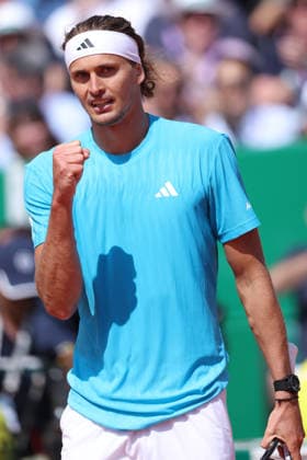 Rolex Monte-Carlo Masters - Day Four Alexander Zverev of Germany reacts during his Round of 32 match against Cristian Garin of Chile day Four of the Rolex Monte-Carlo Masters at Monte-Carlo Country Club on April 8, 2025 in Monte-Carlo, Monaco. Monaco Monte-Carlo Country Club Monte_Carlo Monaco Copyright: xAllstarxPicturexLibraryxLtdx