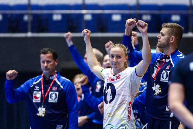 Handball, EHF EURO Cup Romania Norway Bucharest, Romania 20260408 Norway s Malin Larsen Aune before the handball match in the EHF Euro Cup between Romania and Norway at the Polyvalent Hall in Bucharest Photo Nikola Krstic NTB BucureÈ™ti Romania EDITORIAL USE ONLY RESTRICTED USE FOR BETTING COMPANIES  Copyright: xNikolaxKrsticx xNTBx