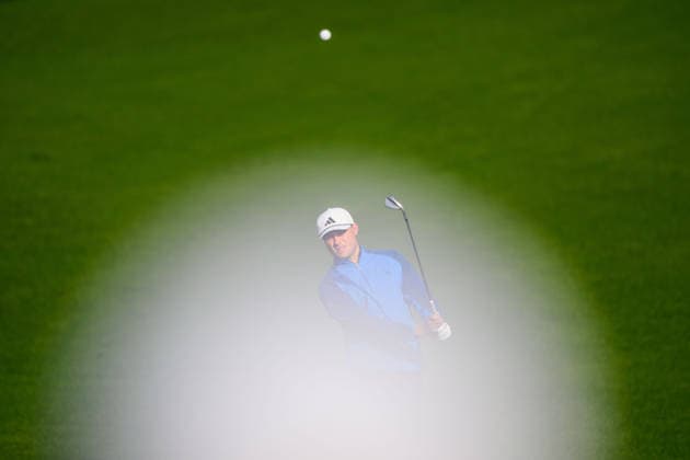 260408 Ludvig Aberg of Sweden during a practice round prior to the 2026 Masters Golf Tournament on April 8, 2026 in Augusta Photo Petter Arvidson BILDBYRAN kod PA PA1192 golf masters bbeng the masters augusta  Copyright: PETTERxARVIDSON BB260408PA004