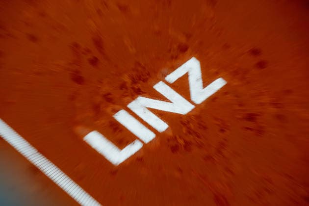TENNIS - WTA, Tennis Damen Upper Austria Ladies Linz LINZ,AUSTRIA,08.APR.26 - TENNIS - WTA Tour, Upper Austria Ladies Linz. Image shows a feature of the Linz sign.  GEPAxpictures xAlexanderxSolc