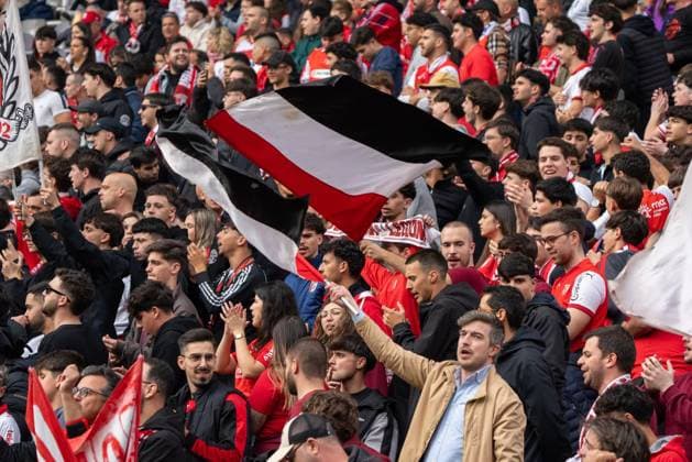 Braga v Real Betis Europa League Fans of Braga during the Europa Leage match, between Braga and Real Betis played at Braga Municipal Stadium on April 8, 2026 in Braga, Portugal Braga Portugal Copyright: xAdrianxFernandezx xAgenciaxLOFx