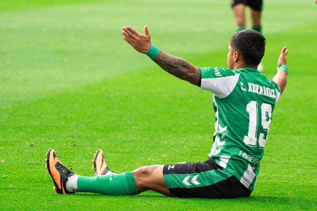 Braga v Real Betis Europa League Real Betis player Cucho Hernandez, during the Europa Leage match, between Braga and Real Betis played at Braga Municipal Stadium on April 8, 2026 in Braga, Portugal Braga Portugal Copyright: xAdrianxFernandezx xAgenciaxLOFx