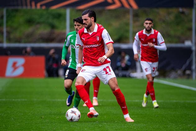 April 8, 2026, Braga, Braga, Portugal: BRAGA, PORTUGAL - APRIL 08: FLORIAN GRILLITSCH from SC Braga is seen on action during the UEFA Europa League 2025 26 Quarter-Final Leg One match between SC Braga and Real Betis Balompie at Estadio Municipal de Braga on April 08, 2026 in Braga, Portugal. SC Braga X Real Betis - UEFA Europa League 2025 26  - ZUMAl192 20260408_zsp_l192_018 Copyright: xMiguelxLemosx