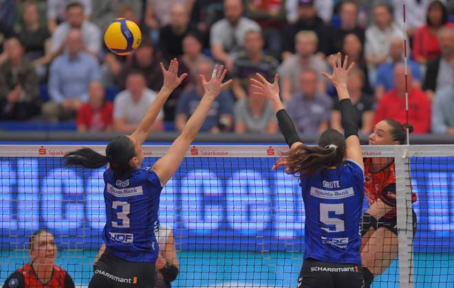 Volleyball, Women, VBL, Playoffs, Dresdner SC - Allianz MTV Stuttgart