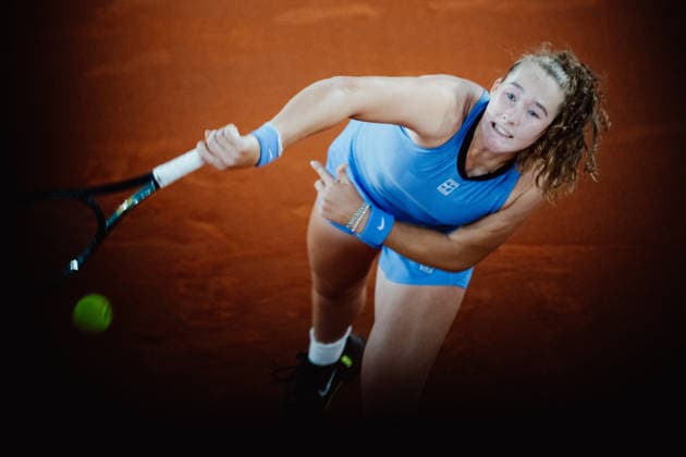 TENNIS - WTA, Tennis Damen Upper Austria Ladies Linz LINZ,AUSTRIA,08.APR.26 - TENNIS - WTA Tour, Upper Austria Ladies Linz. Image shows Mirra Andreeva (RUS).  GEPAxpictures xAlexanderxSolc