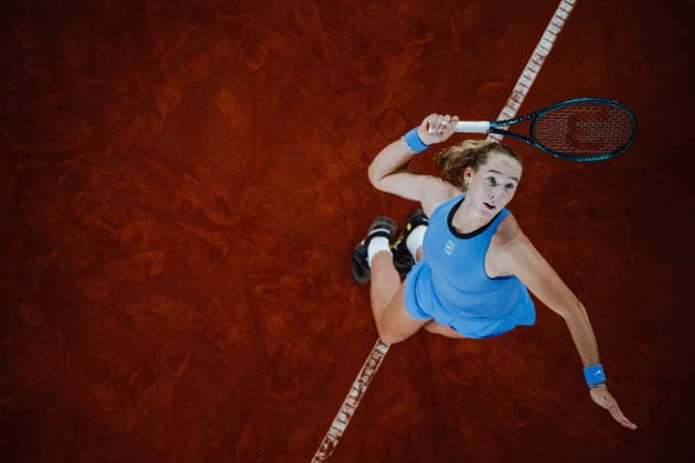 TENNIS - WTA, Tennis Damen Upper Austria Ladies Linz LINZ,AUSTRIA,08.APR.26 - TENNIS - WTA Tour, Upper Austria Ladies Linz. Image shows Mirra Andreeva (RUS).  GEPAxpictures xAlexanderxSolc