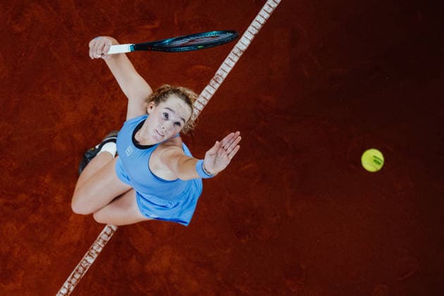 TENNIS - WTA, Tennis Damen Upper Austria Ladies Linz LINZ,AUSTRIA,08.APR.26 - TENNIS - WTA Tour, Upper Austria Ladies Linz. Image shows Mirra Andreeva (RUS).  GEPAxpictures xAlexanderxSolc