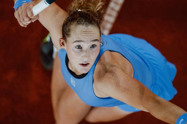 TENNIS - WTA, Tennis Damen Upper Austria Ladies Linz LINZ,AUSTRIA,08.APR.26 - TENNIS - WTA Tour, Upper Austria Ladies Linz. Image shows Mirra Andreeva (RUS).  GEPAxpictures xAlexanderxSolc