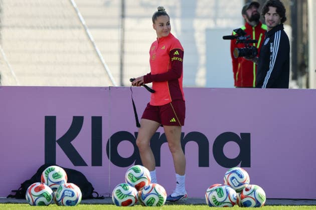 Herzogenaurach, Germany 08 April 2026 Training of the German womens national soccer team in preparation for the World Cup qualifiers in Herzogenaurach In the picture Giulia Gwinn Germany Copyright: HMBxMedia MadeleinexFantini