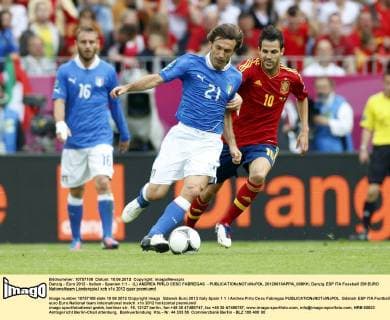 Football, EURO 2012, Spain - Italy, Second half match scenes
