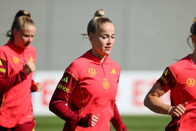 Herzogenaurach, Germany 08 April 2026 Training of the German womens national soccer team in preparation for the World Cup qualifiers in Herzogenaurach In the picture Giulia Gwinn Germany Copyright: HMBxMedia MadeleinexFantini