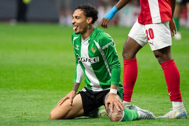 Braga v Real Betis Europa League Real Betis player during the Europa Leage match, between Braga and Real Betis played at Braga Municipal Stadium on April 8, 2026 in Braga, Portugal Braga Portugal Copyright: xAdrianxFernandezx xAgenciaxLOFx