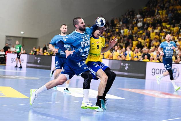 KIELCE 08.04.2026 MECZ PLAY-OFF LIGA MISTRZOW PILKA RECZNA MEZCZYZN SEZON 2025 2026 --- MENS HANDBALL EHF CHAMPIONS LEAGUE SEASON 2025 2026 MATCH: INDUSTRIA KIELCE - OTP BANK-PICK SZEGED MARIO SOSTARIC SZYMON SICKO FOT. MICHAL TRZPIS 400MM.PL NEWSPIX.PL --- newspix.pl 