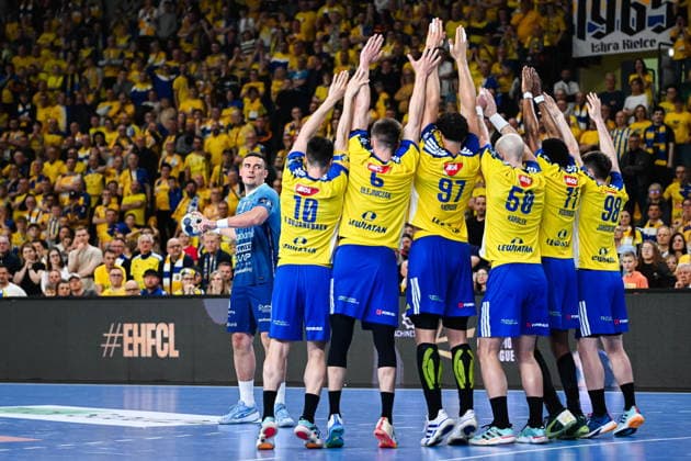 KIELCE 08.04.2026 MECZ PLAY-OFF LIGA MISTRZOW PILKA RECZNA MEZCZYZN SEZON 2025 2026 --- MENS HANDBALL EHF CHAMPIONS LEAGUE SEASON 2025 2026 MATCH: INDUSTRIA KIELCE - OTP BANK-PICK SZEGED RICHARD BODO FOT. MICHAL TRZPIS 400MM.PL NEWSPIX.PL --- newspix.pl 