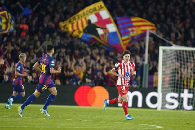 UEFA Champions League match, Quarter-Finals, first leg, between FC Barcelona, Barca and Atletico de Madrid played at Spotify Camp Nou Stadium on April 8, 2026 in Barcelona, Spain. (Photo by Bagu Blanco PRESSINPHOTO) Copyright: xBaguxBlancox xPRESSINPHOTOx