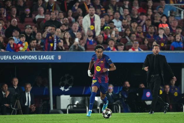 UEFA Champions League match, Quarter-Finals, first leg, between FC Barcelona, Barca and Atletico de Madrid played at Spotify Camp Nou Stadium on April 8, 2026 in Barcelona, Spain. (Photo by Bagu Blanco PRESSINPHOTO) Copyright: xBaguxBlancox xPRESSINPHOTOx
