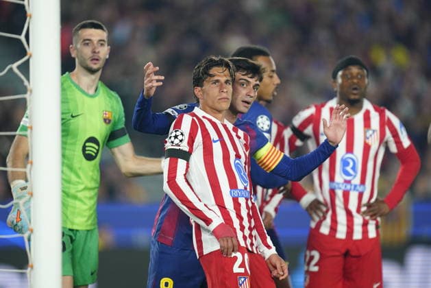 UEFA Champions League match, Quarter-Finals, first leg, between FC Barcelona, Barca and Atletico de Madrid played at Spotify Camp Nou Stadium on April 8, 2026 in Barcelona, Spain. (Photo by Bagu Blanco PRESSINPHOTO) Copyright: xBaguxBlancox xPRESSINPHOTOx