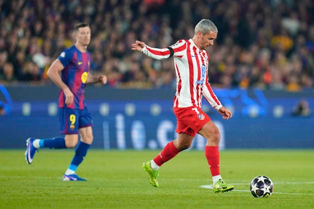 ESP: FC Barcelona, Barca - Atletico de Madrid. UEFA Champions League. Quarter-Finals, first leg. Antoine Griezmann of Atletico de Madrid during UEFA Champions League match, Quarter-Finals, first leg, between FC Barcelona and Atletico de Madrid played at Spotify Camp Nou Stadium on April 8, 2026 in Barcelona, Spain. kpng Copyright: xSergioxRuizx xPRESSINPHOTOx PS_260408_BAR_ATL_CH_2526_039