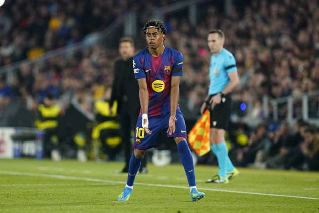 UEFA Champions League match, Quarter-Finals, first leg, between FC Barcelona, Barca and Atletico de Madrid played at Spotify Camp Nou Stadium on April 8, 2026 in Barcelona, Spain. (Photo by Bagu Blanco PRESSINPHOTO) Copyright: xBaguxBlancox xPRESSINPHOTOx