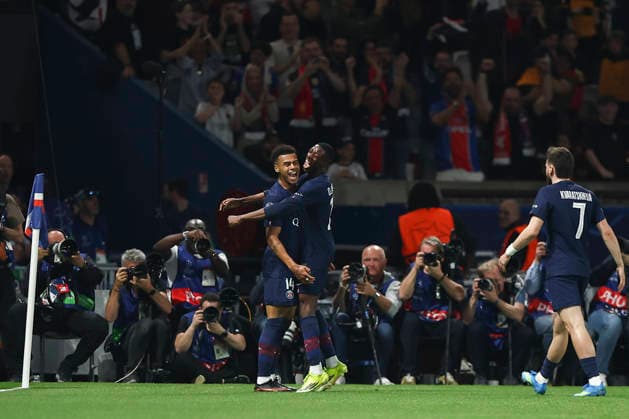 Paris Saint-Germain v Liverpool, UEFA Champions League Paris Saint-Germain midfielder DÃ sirÃ DouÃ (14) scores a GOAL 1-0 and celebrates during the Paris Saint-Germain v Liverpool UEFA Champions League Quarter-Final, 1st Leg match at Parc de Princes, Paris, France on 8 April 2026 Credit: Ian Stephen Every Second Media Editorial use only. All images are copyright Every Second Media Limited. No images may be reproduced without prior permission. Copyright: xIMAGO EveryxSecondxMediax ESM-1895-0054 IanxStephenx xEveryxSecondxMediax