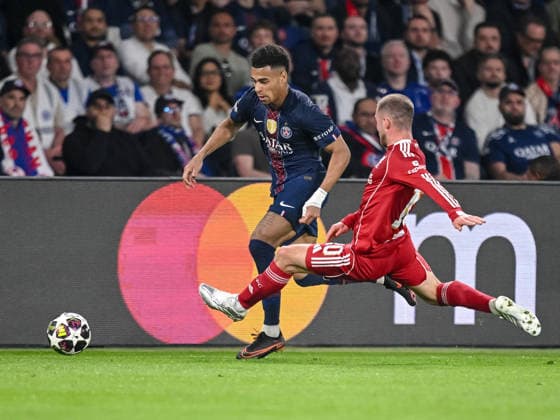 Desire Doue Paris Saint Germain FC and Alexis Mac Allister Liverpool FC battle for the ball during the UEFA Champions League 2025 26 Quarter Final First Leg match between Paris Saint Germain FC and Liverpool FC at Parc des Princes on April 8, 2026 in Paris, France Photo by Harry Langer DeFodi Images