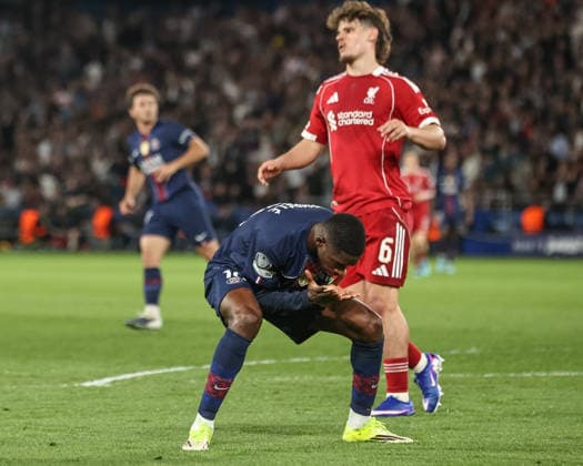 UEFA Champions League Quarter Finals Paris Saint-Germain v Liverpool Ousmane Dembele of Paris Saint-Germain reacts after a missed chance on goal during the UEFA Champions League Quarter Finals match Paris Saint-Germain vs Liverpool at Parc des Princes, Paris, France on 08 April 2026 (Photo by Alfie Cosgrove News Images) Paris Parc des Princes Paris France Copyright: xAlfiexCosgrove NewsxImagesx
