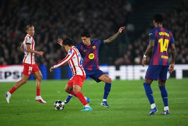 UEFA Champions League match, Quarter-Finals, first leg, between FC Barcelona, Barca and Atletico de Madrid played at Spotify Camp Nou Stadium on April 8, 2026 in Barcelona, Spain. (Photo by Bagu Blanco PRESSINPHOTO) Copyright: xBaguxBlancox xPRESSINPHOTOx