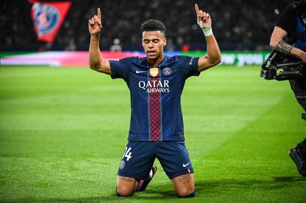 April 8, 2026, Paris, France, France: Desire DOUE of PSG celebrates his goal during the UEFA Champions League match between Paris Saint-Germain and Liverpool FC at Parc des Princes Stadium on April 08, 2026 in Paris, France. Paris Saint-Germain V Liverpool FC - UEFA Champions League  - ZUMAm308 20260408_zsp_m308_007 Copyright: xMatthieuxMirvillex