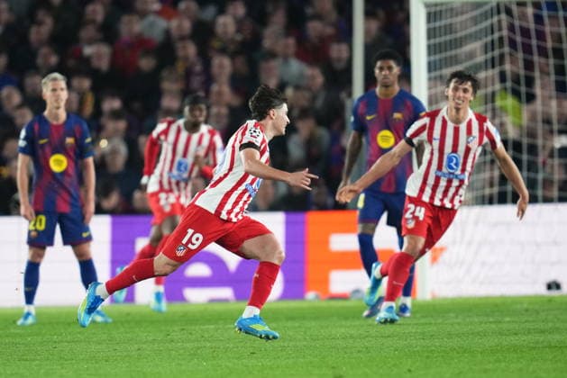 UEFA Champions League match, Quarter-Finals, first leg, between FC Barcelona, Barca and Atletico de Madrid played at Spotify Camp Nou Stadium on April 8, 2026 in Barcelona, Spain. (Photo by Bagu Blanco PRESSINPHOTO) Copyright: xBaguxBlancox xPRESSINPHOTOx
