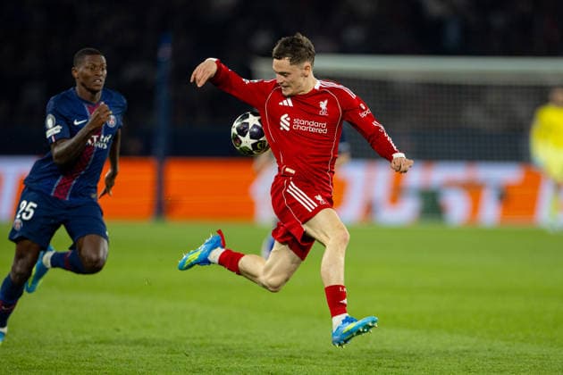 Football - UEFA Champions League - Quarter-Final - 1st Leg - Paris Saint-Germain FC v Liverpool FC PARIS, FRANCE - Wednesday, April 8, 2026: Liverpool s Florian Wirtz during the UEFA Champions League Quarter-Final 1st Leg match between Paris Saint-Germain FC and Liverpool FC at the Parc des Princes. (Photo by David Rawcliffe Propaganda) PARIS Parc des Princes ÃŽLE-DE-FRANCE FRANCE  Copyright: xDavidxRawcliffex P2026-04-08-PSG_Liverpool-81