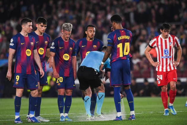 UEFA Champions League 2025 2026 quarter final, FC Barcelona Atletico de Madrid, at Estadio Campo Nou in Barcelona Spain Barcelona Barcelona Barcelona Spain Copyright: xPACOxLARGOx