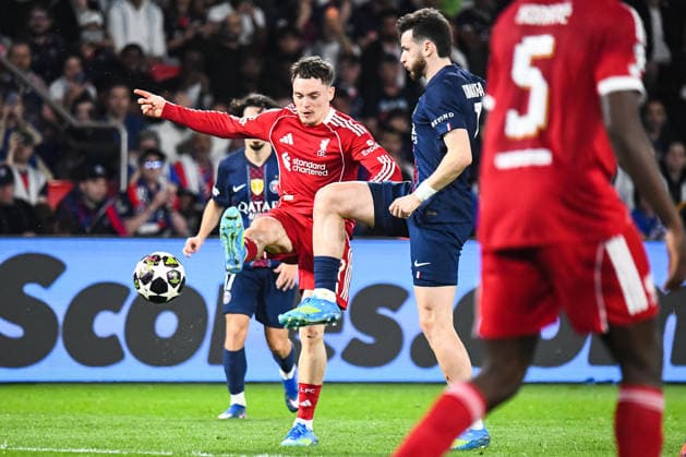 FOOTBALL : Paris Saint Germain vs Liverpool FC - Ligue des Champions - Quart de Finale - Match Aller - 08 04 2026 Florian Wirtz (FC Liverpool) Khvicha Kvaratskhelia (Paris SG) ParisFrance  Copyright: xBaptistexAutissierx