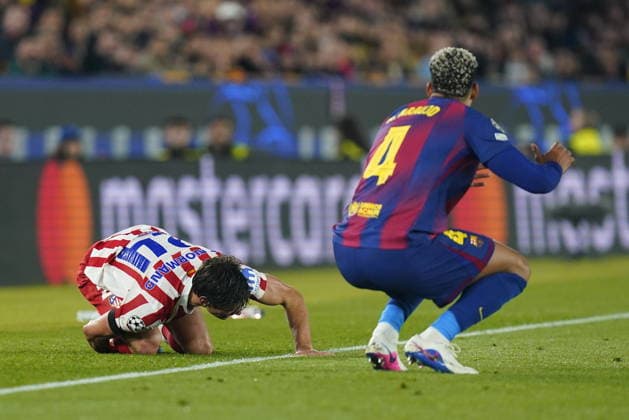 UEFA Champions League match, Quarter-Finals, first leg, between FC Barcelona, Barca and Atletico de Madrid played at Spotify Camp Nou Stadium on April 8, 2026 in Barcelona, Spain. (Photo by Bagu Blanco PRESSINPHOTO) Copyright: xBaguxBlancox xPRESSINPHOTOx