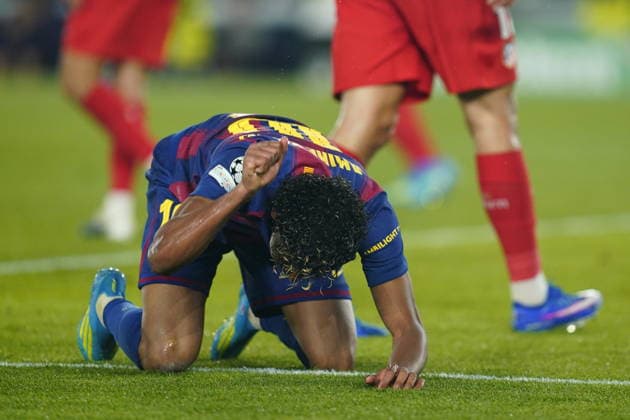 UEFA Champions League match, Quarter-Finals, first leg, between FC Barcelona, Barca and Atletico de Madrid played at Spotify Camp Nou Stadium on April 8, 2026 in Barcelona, Spain. (Photo by Bagu Blanco PRESSINPHOTO) Copyright: xBaguxBlancox xPRESSINPHOTOx